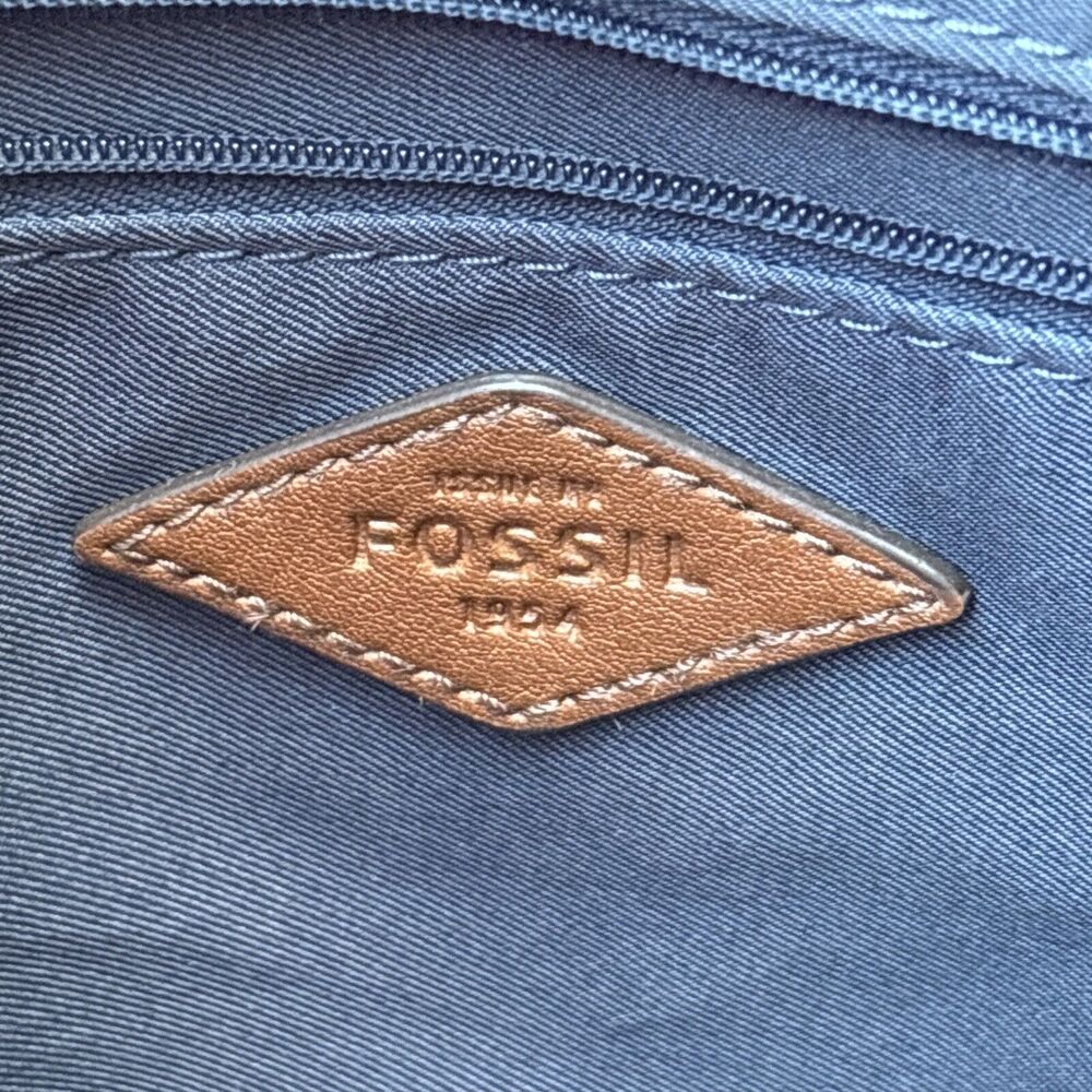 FOSSIL Multi-Colored Botanical PVC/Leather Crossbody Purse Bag Preowned - Picture 9 of 13